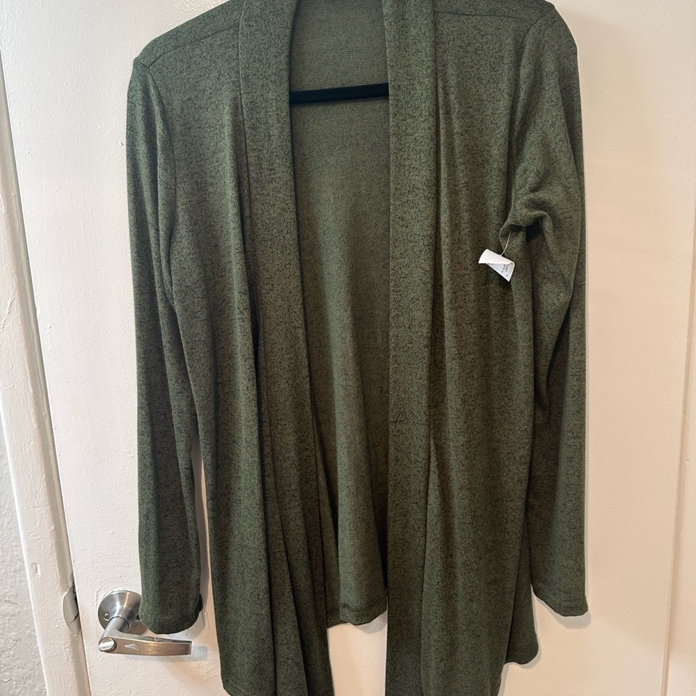 Forest Green Women's Open Cardigan